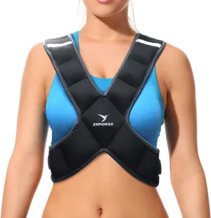 Empower Weighted Walking Vest for Women – Strengthen Muscles, Boost Bone Health, and Burn More Calories (fixed 8lbs, adjustable 4-10lbs or 10-16lbs)