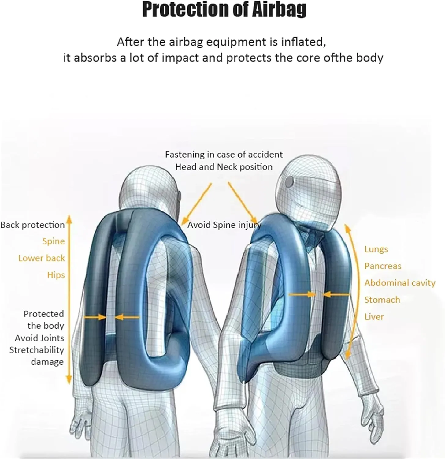 Equestrian Airbag Vest for Adults, Reusable Horse Riding Professional Shock Absorption Protective Vest