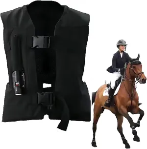 Equestrian Airbag Vest for Adults, Reusable Horse Riding Professional Shock Absorption Protective Vest