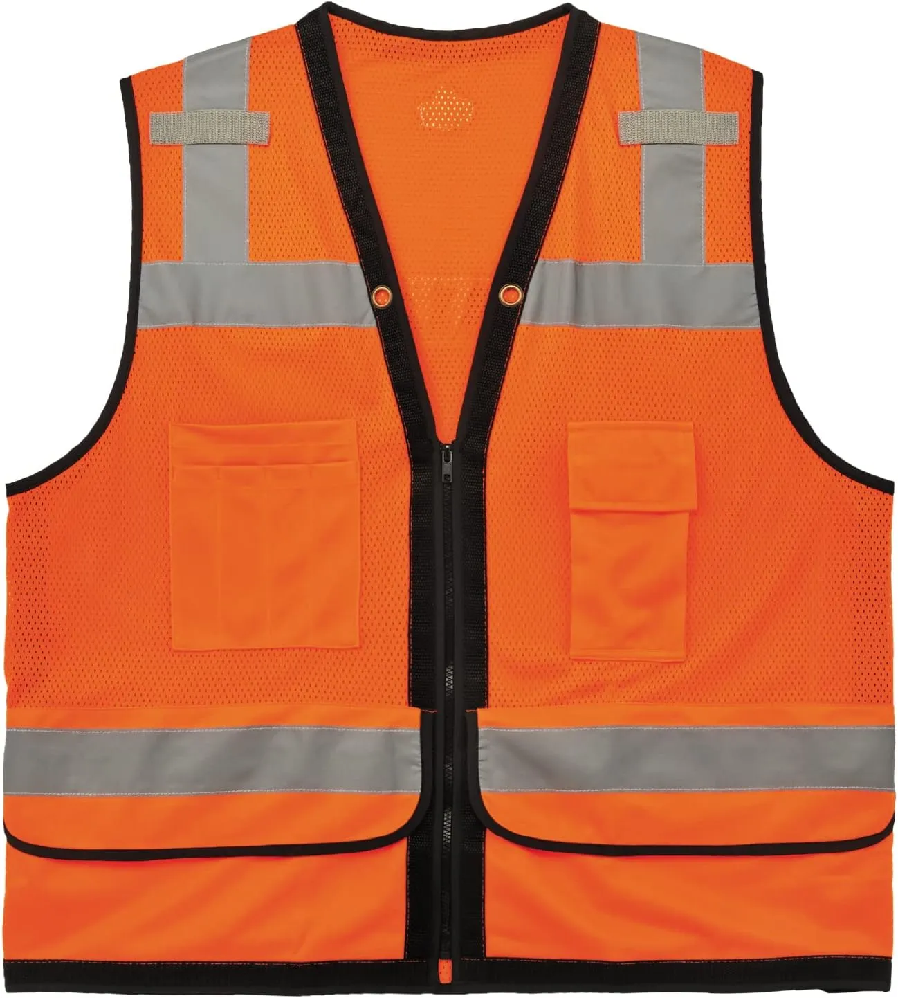 Ergodyne unisex adult Heavy-duty Class 2 Heavy Duty Mesh Surveyors Vest, Orange, Large-X-Large US