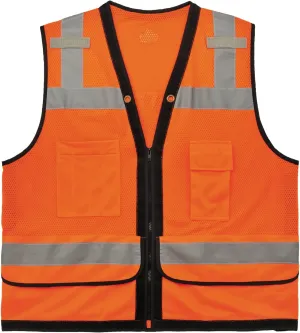 Ergodyne unisex adult Heavy-duty Class 2 Heavy Duty Mesh Surveyors Vest, Orange, Large-X-Large US