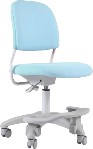 Ergonomic Kids Desk Chair, Child's Children Student Study Office Computer Chair, Adjustable Height and Seat Depth, Detachable Footrest and Lumbar Support (Blue, W/Chair Slipcovers)