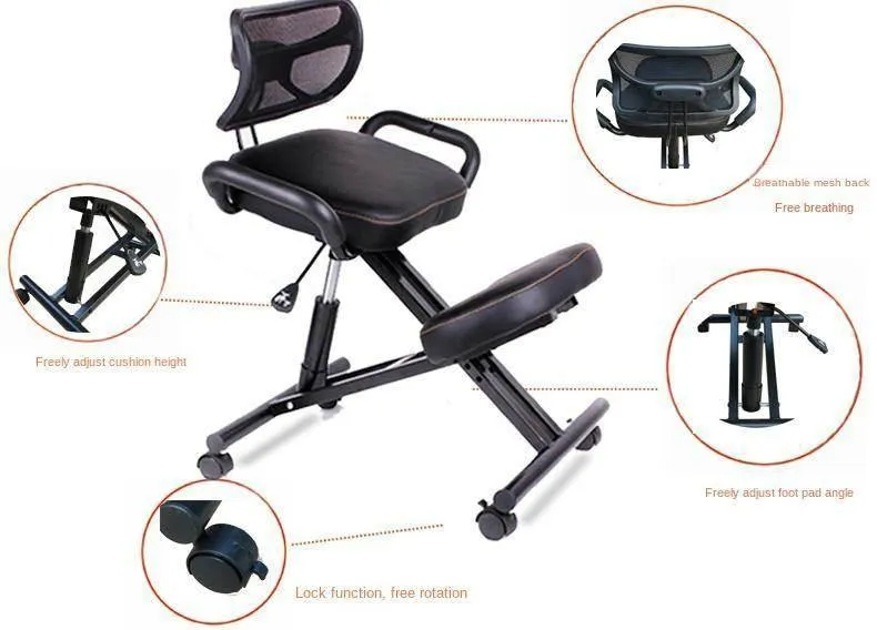 Ergonomic Knee Support Chair - Adjustable Comfort Seat