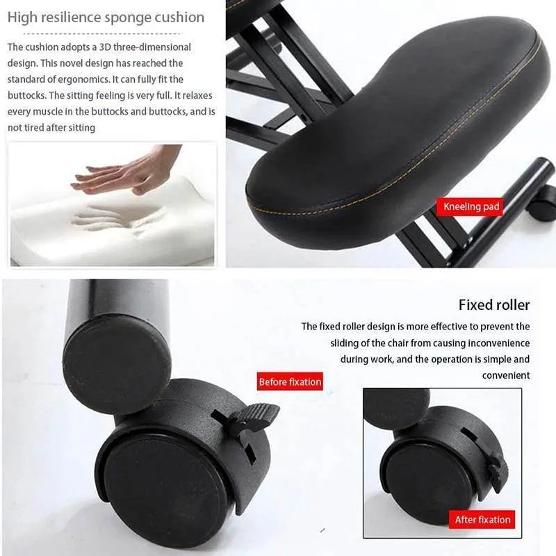 Ergonomic Knee Support Chair - Adjustable Comfort Seat