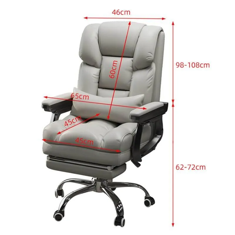Ergonomic Leather Office Chair - Adjustable Comfy Seating