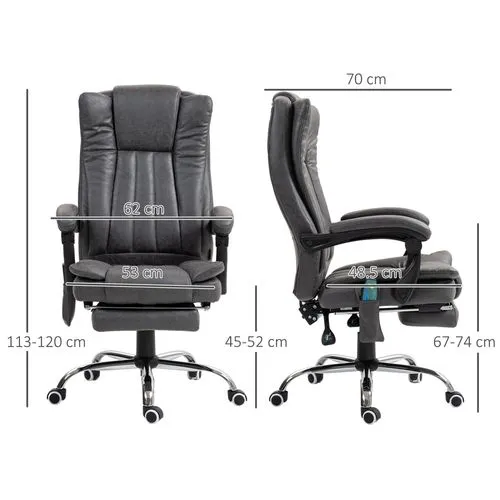 Ergonomic Massage Recliner Chair – Heated Vibration Therapy with Adjustable Recline and Footrest