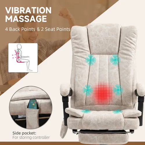 Ergonomic Massage Recliner Chair – Heated Vibration Therapy with Adjustable Recline and Footrest