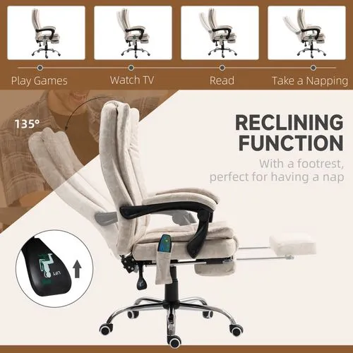 Ergonomic Massage Recliner Chair – Heated Vibration Therapy with Adjustable Recline and Footrest