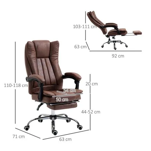 Ergonomic Massage Recliner Chair – Heated Vibration Therapy with Adjustable Recline and Footrest
