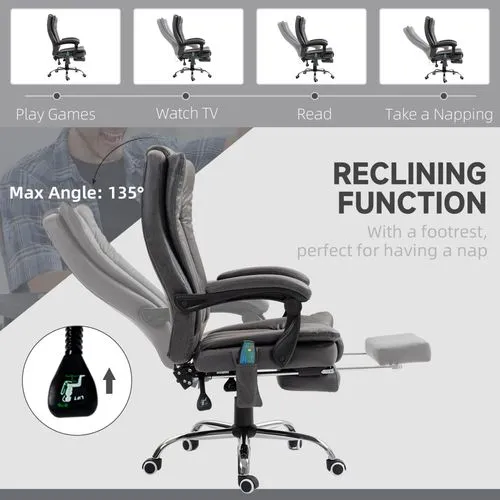 Ergonomic Massage Recliner Chair – Heated Vibration Therapy with Adjustable Recline and Footrest