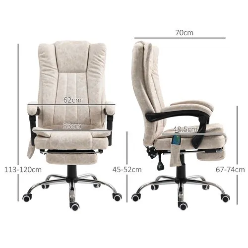 Ergonomic Massage Recliner Chair – Heated Vibration Therapy with Adjustable Recline and Footrest