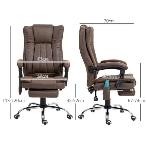 Ergonomic Massage Recliner Chair – Heated Vibration Therapy with Adjustable Recline and Footrest