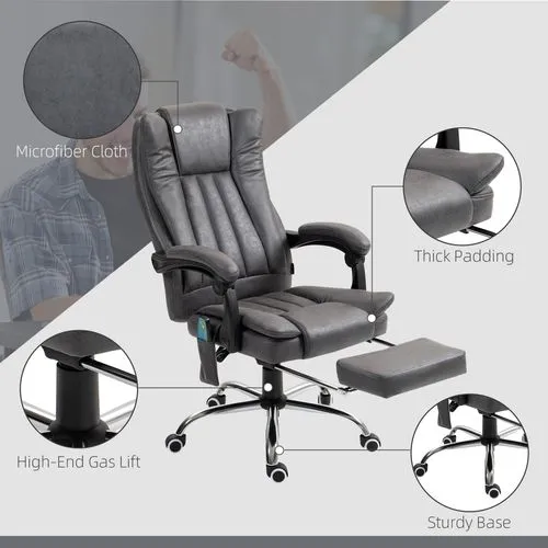 Ergonomic Massage Recliner Chair – Heated Vibration Therapy with Adjustable Recline and Footrest