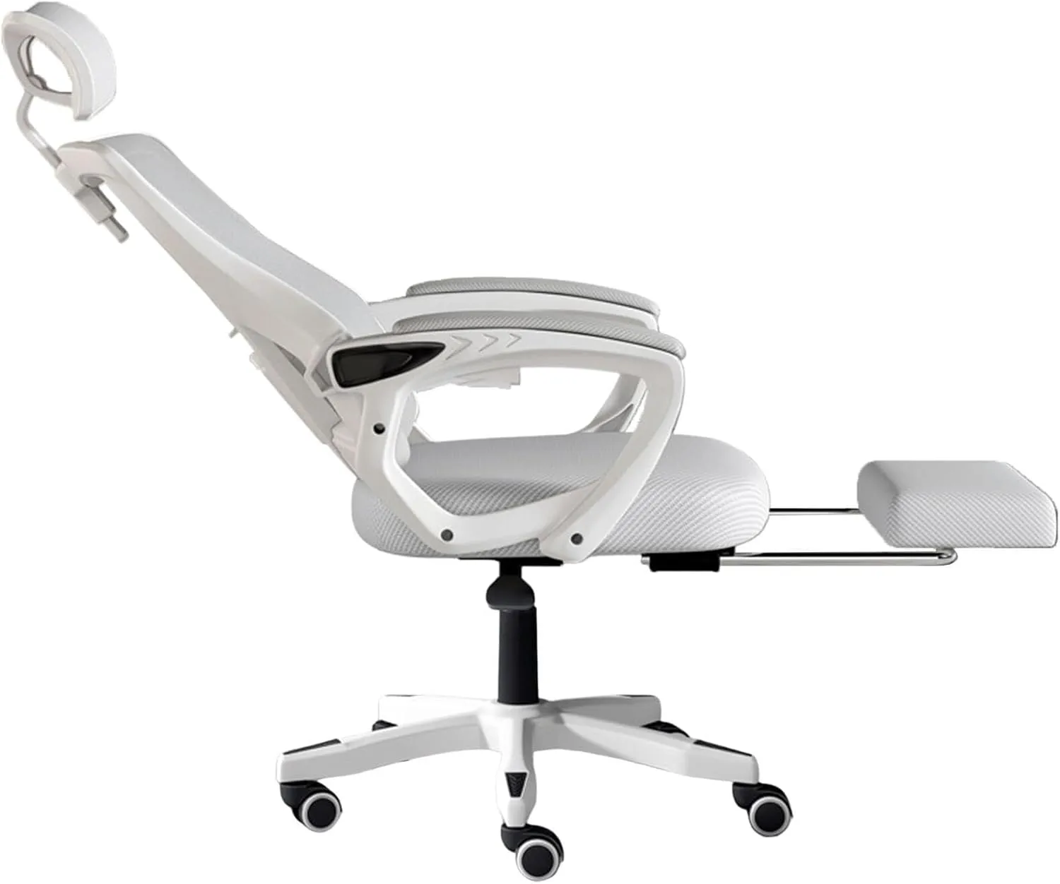 Ergonomic Mesh Office Chair with Footrest, Adjustable Headrest & Backrest, 360° Swivel Computer Desk Chair for Home Office, Executive Task Chair with Wheels