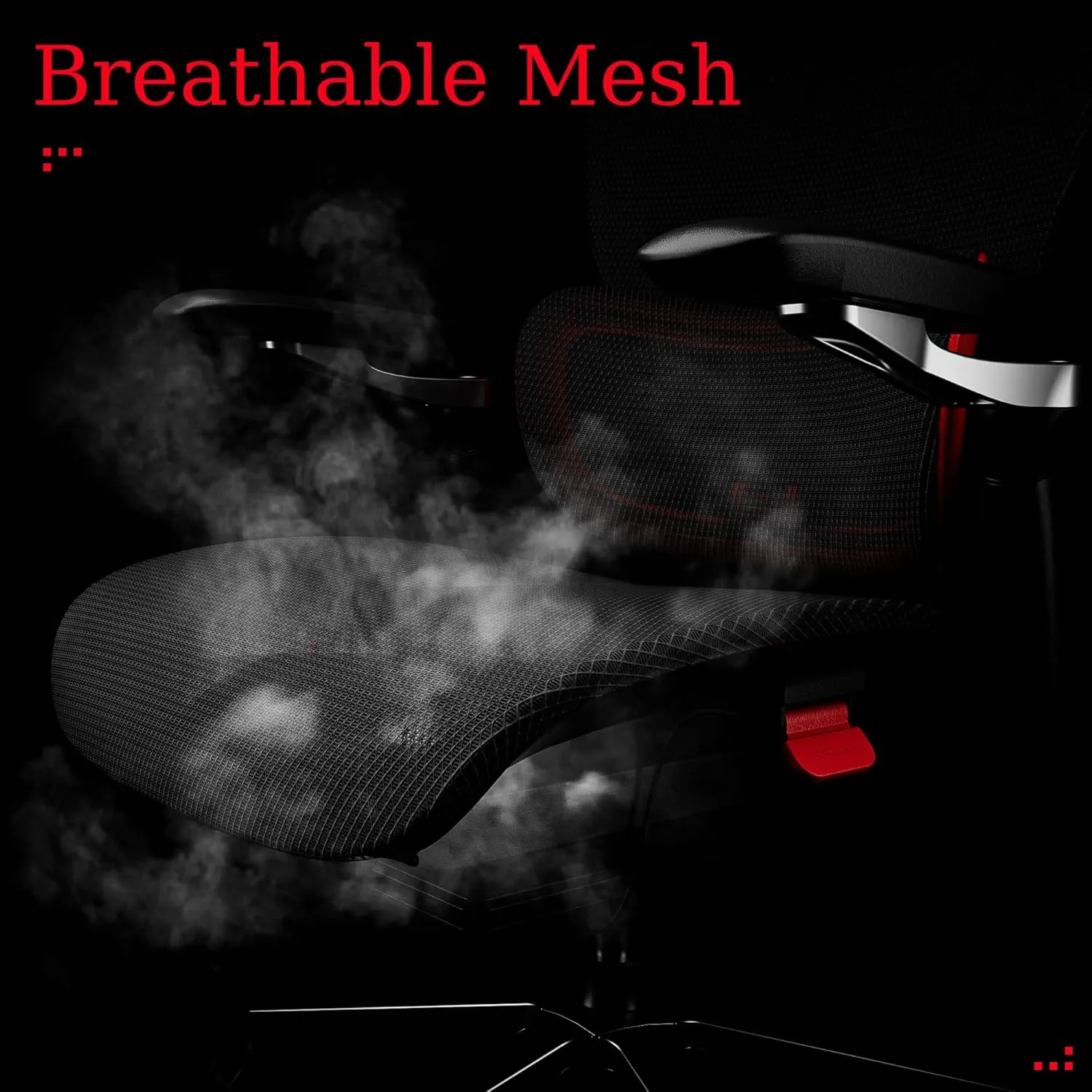 Ergonomic Office Chair, Big and Tall Mesh Computer Gaming Chair with Adaptive Lumbar Support, Work Chair with Headrest, 5D Armrest,90-130°Tilt, BIFMA Certified, Model Zen (Red)