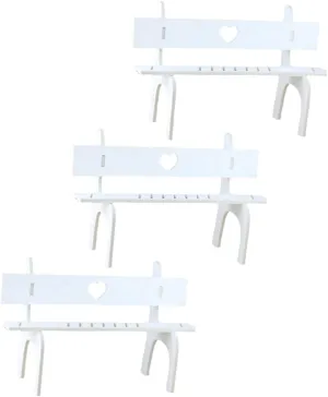 ERINGOGO 3Pcs Doll Stools Miniature Chairs for Hanging Foot Dolls Smooth Surface Home Decor for Unique Decoration