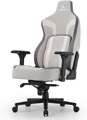 EUREKA ERGONOMIC Gaming Chair, Computer Gamer Chair with Lumbar Support, High Back Office Chair 4.3in Seat Thicker Cushion, Official Blast Competition Chair Python II, Ergonomic Chair for Adults, Grey