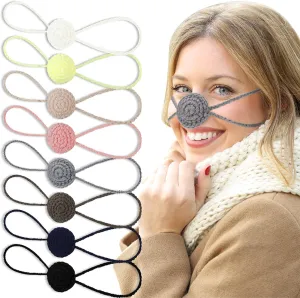 Eurzom 8 Pcs Nose Warmer Women Winter Cozy Soft Nose Cover Comfort Wool Guard for Women Men Sleeping Ski Outdoor Activities Cold Weather Snow Air Conditioning Protection, 8 Colors