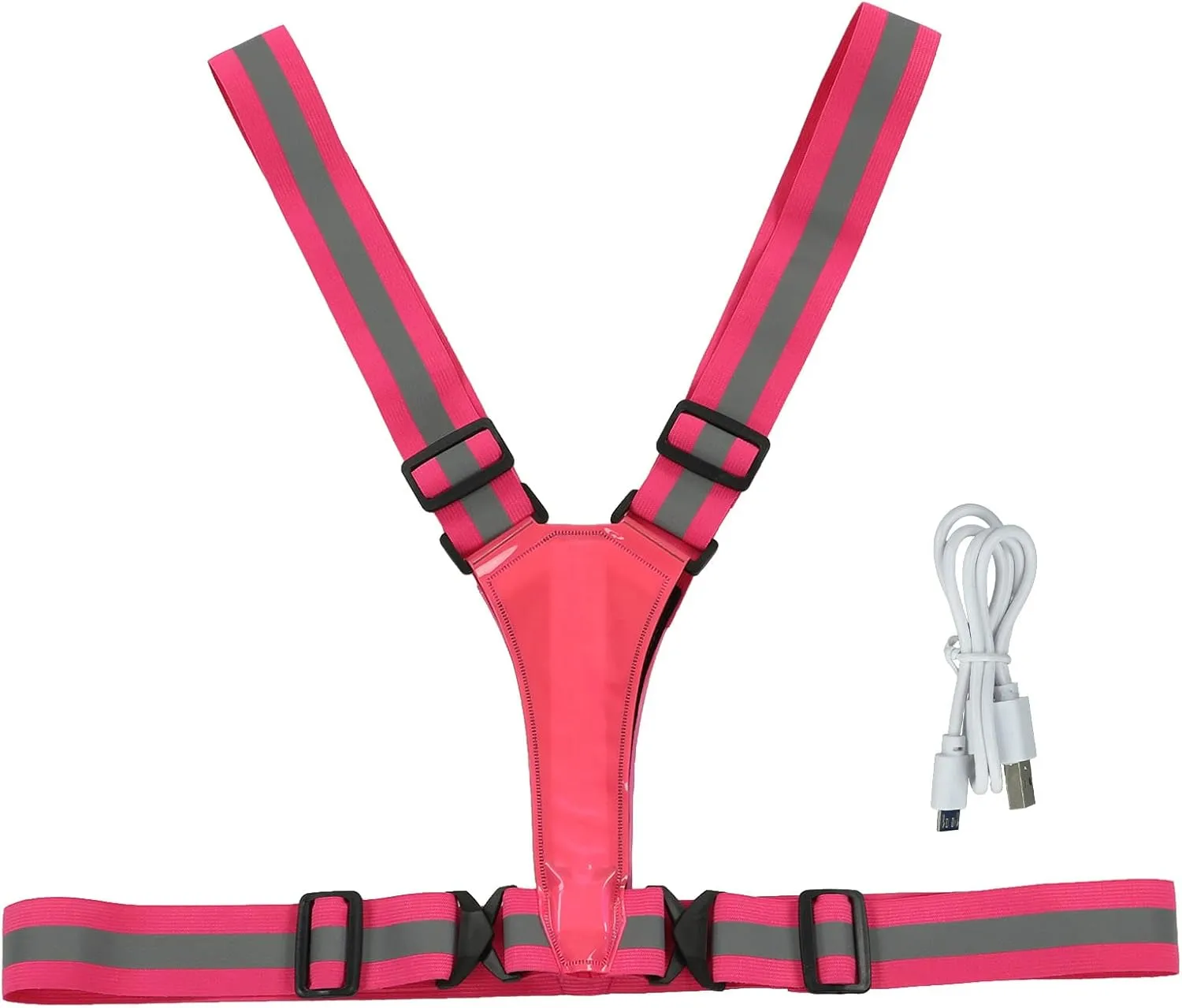 EVTSCAN Reflective Vest USB Charging Safe Adjustable for Night Running Cycling Outdoor Activities