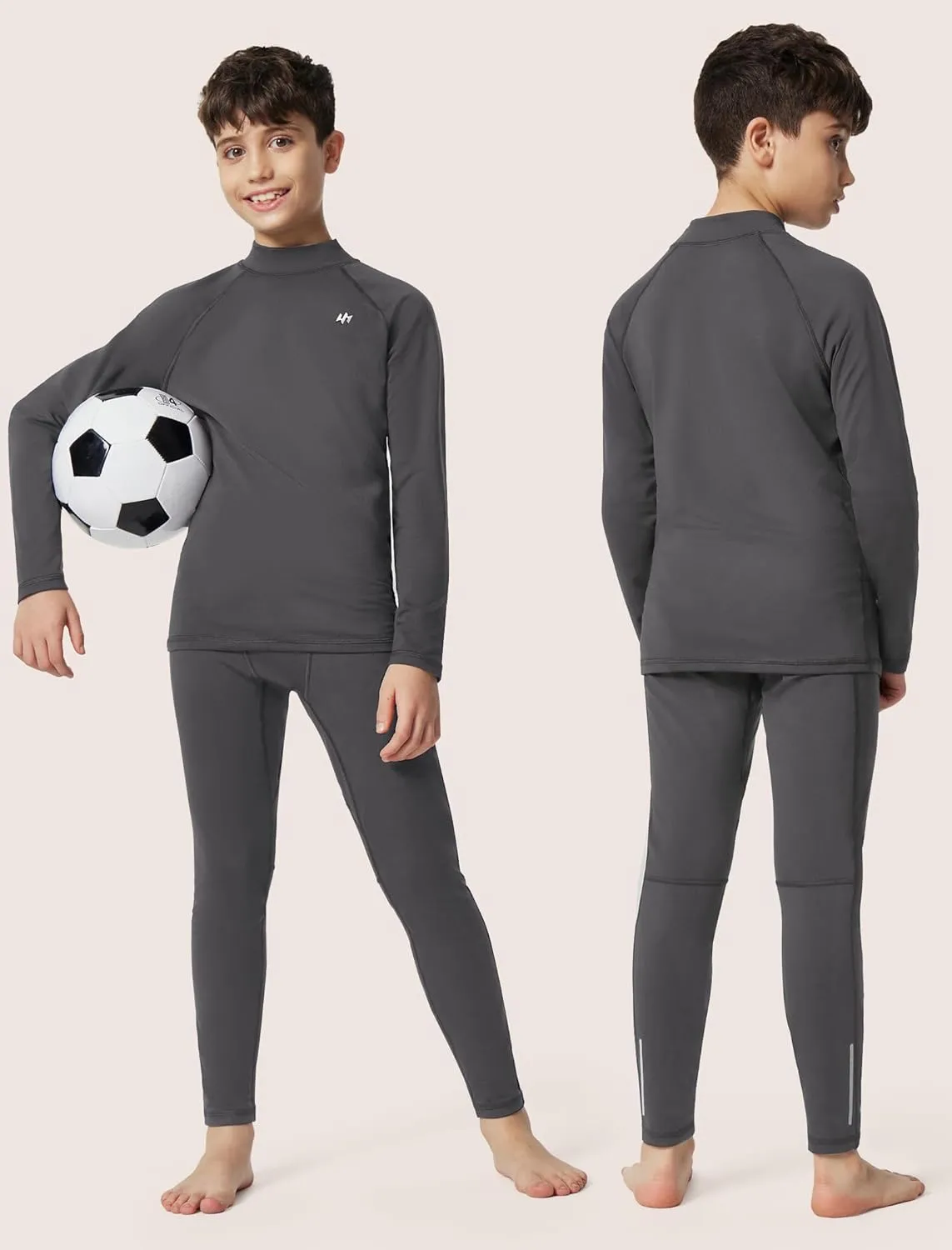 Ewedoos Thermal Underwear Set for Kids Thermals Top and Bottom Set Boys Long Johns Base Layer Thermal Set