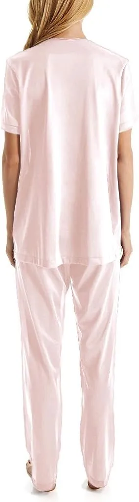 Exquisite Form 90107 Women's Nylon Tricot Short Sleeve Matching Pajama Set