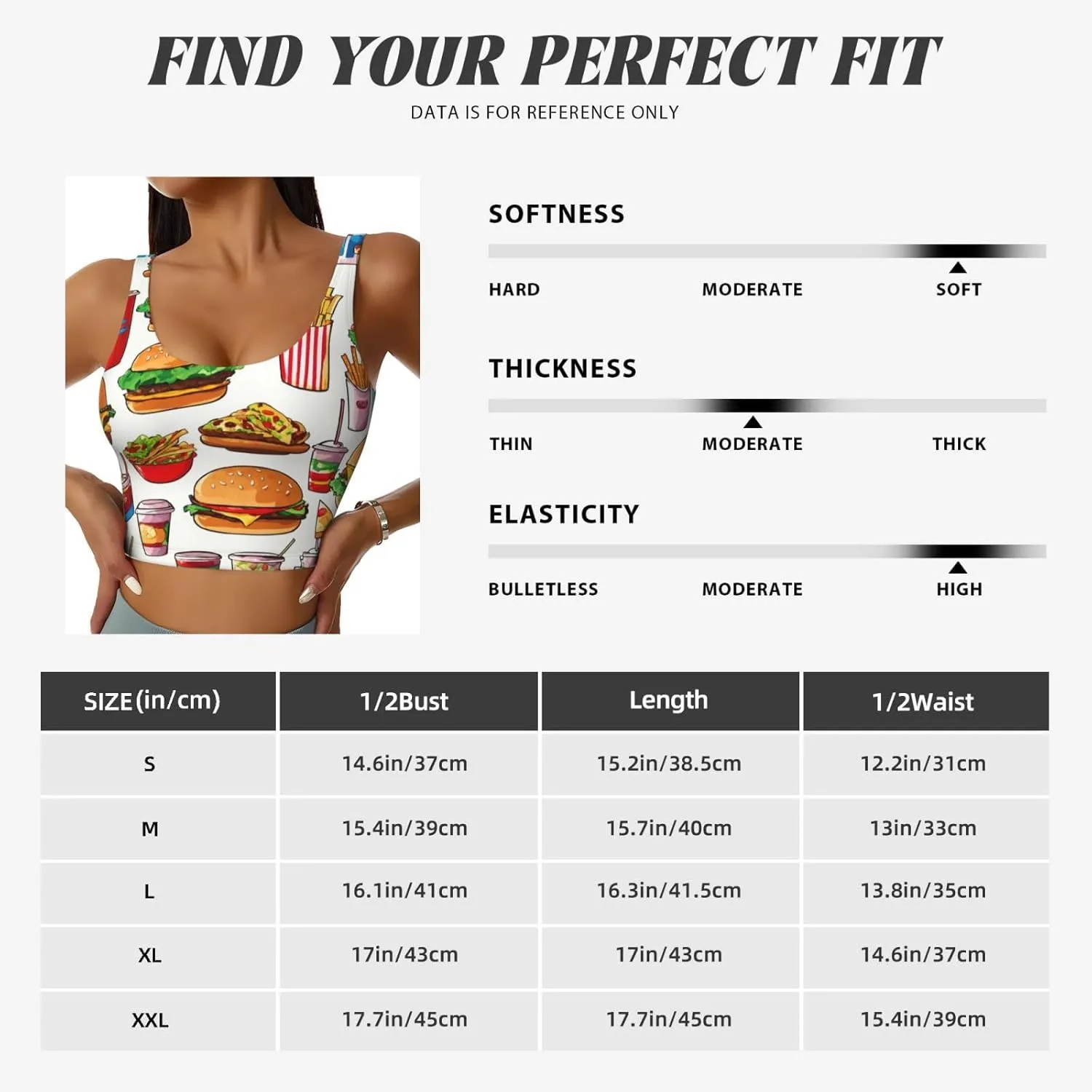 Fast Food Printing Women's Sport Hot Sweat Slimming Vest Body Shapers for Weight Loss No Zipper Summer Sport Vest