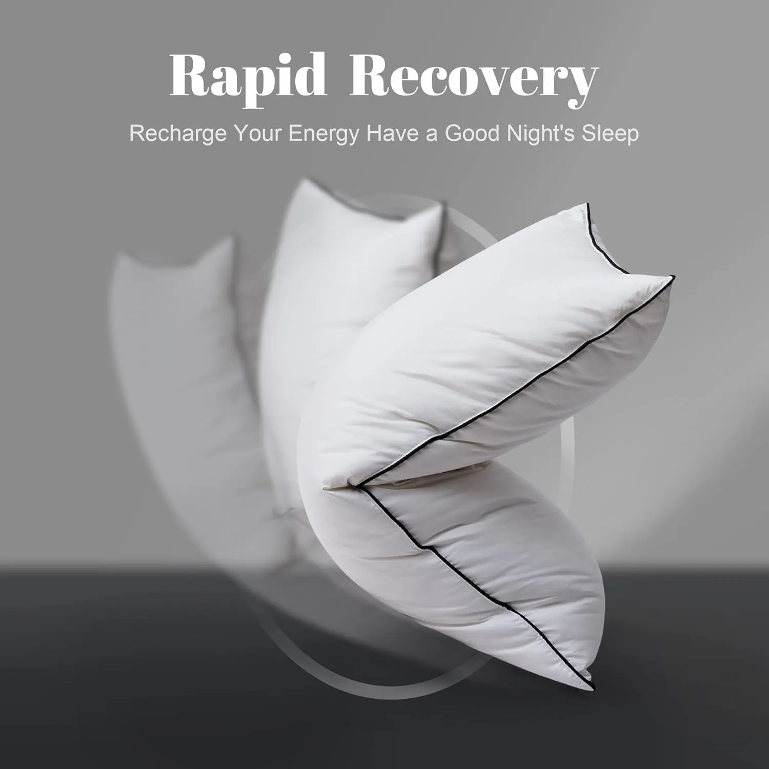 Feather Down Pillows Queen Size for Sleeping, 1 Pack White Hotel Fluffy Bed Pillow with Airyfil™ Fillings, Medium Firm for Side Sleepers, 20×30 in.