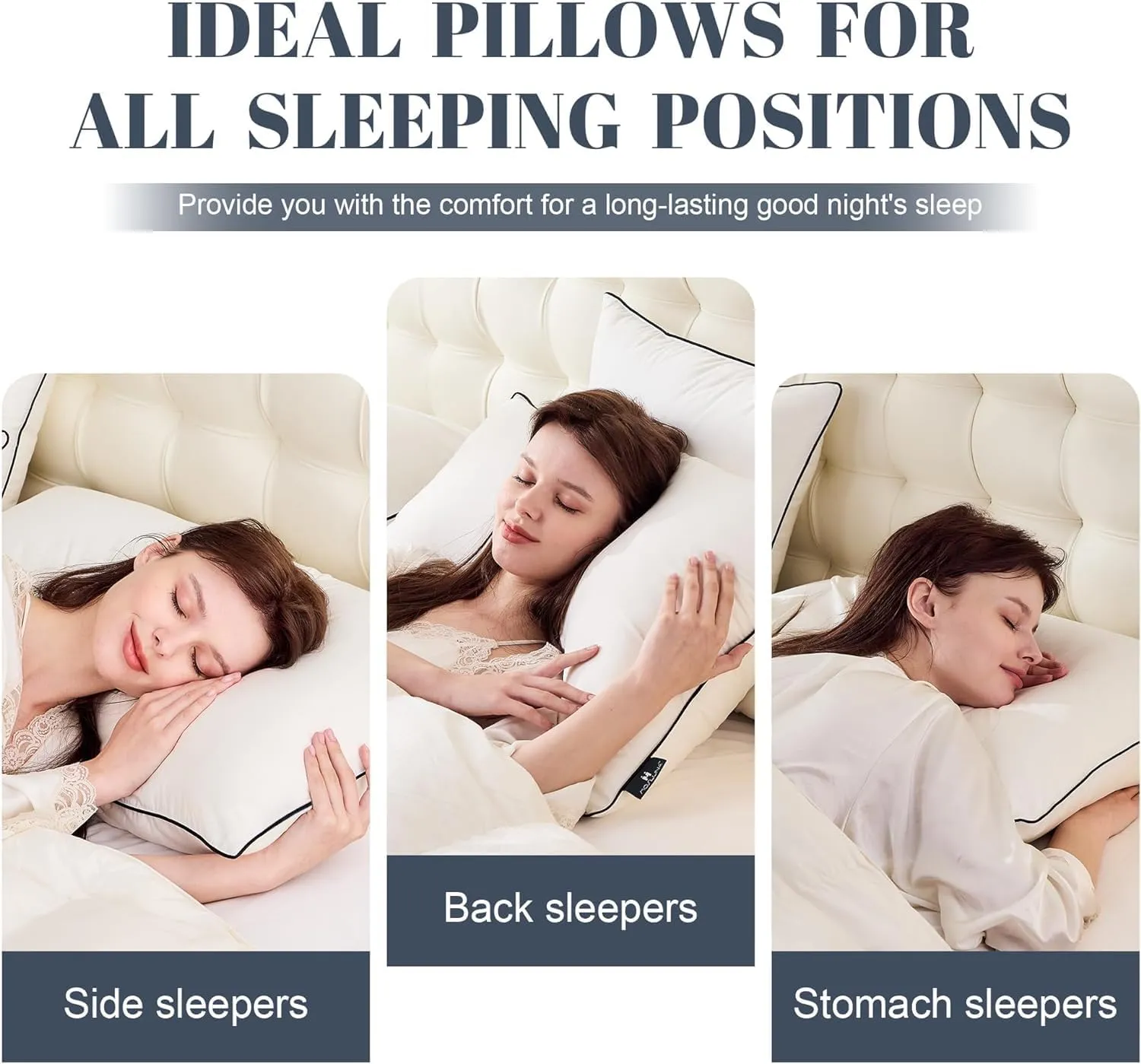Feather Down Pillows Queen Size for Sleeping, 1 Pack White Hotel Fluffy Bed Pillow with Airyfil™ Fillings, Medium Firm for Side Sleepers, 20×30 in.