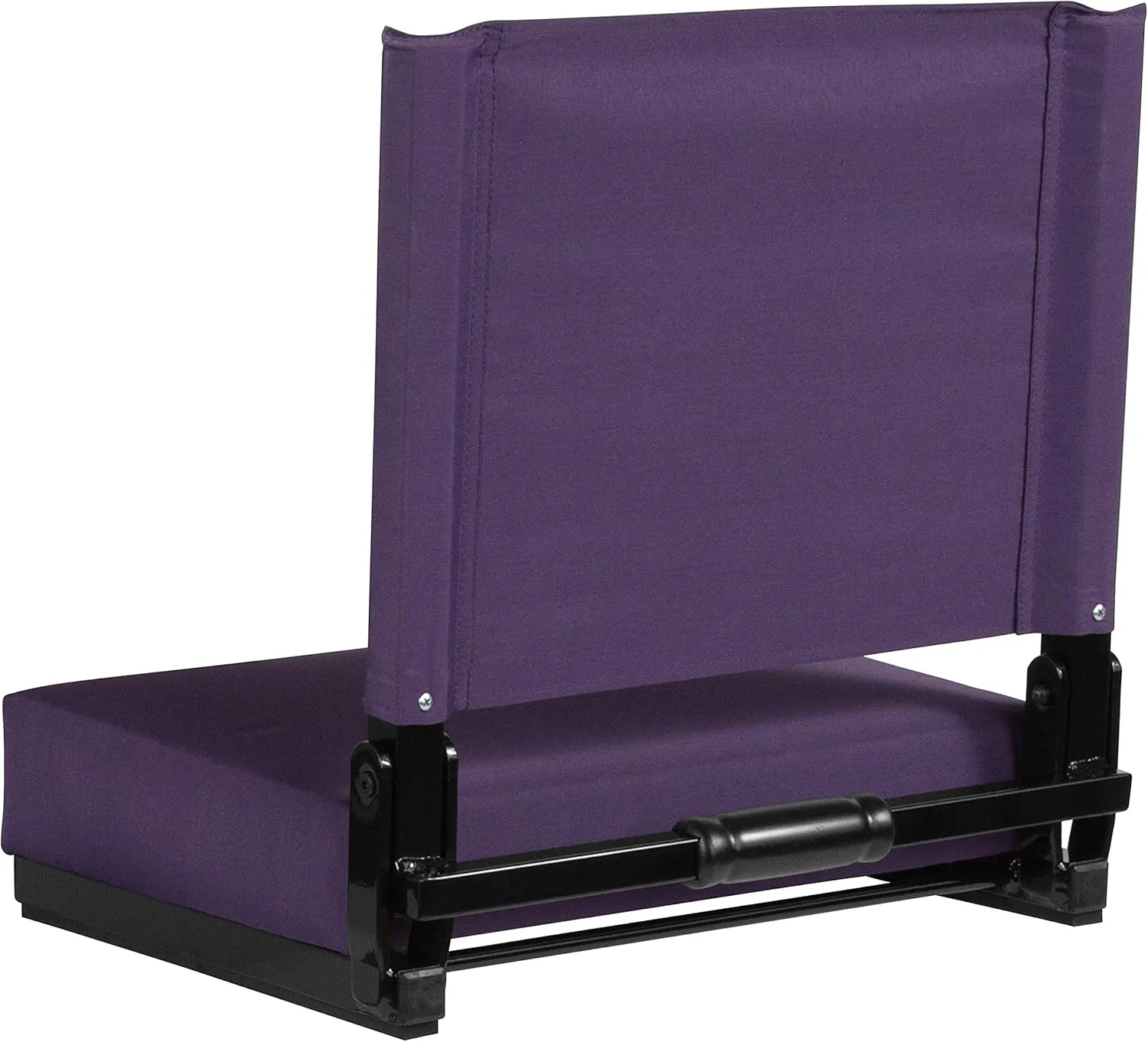 Flash Furniture Grandstand Portable Stadium Seat for Bleachers or Benches, Folding Padded Stadium Chair with Carrying Handle, 500 lb. Weight Capacity, Dark Purple