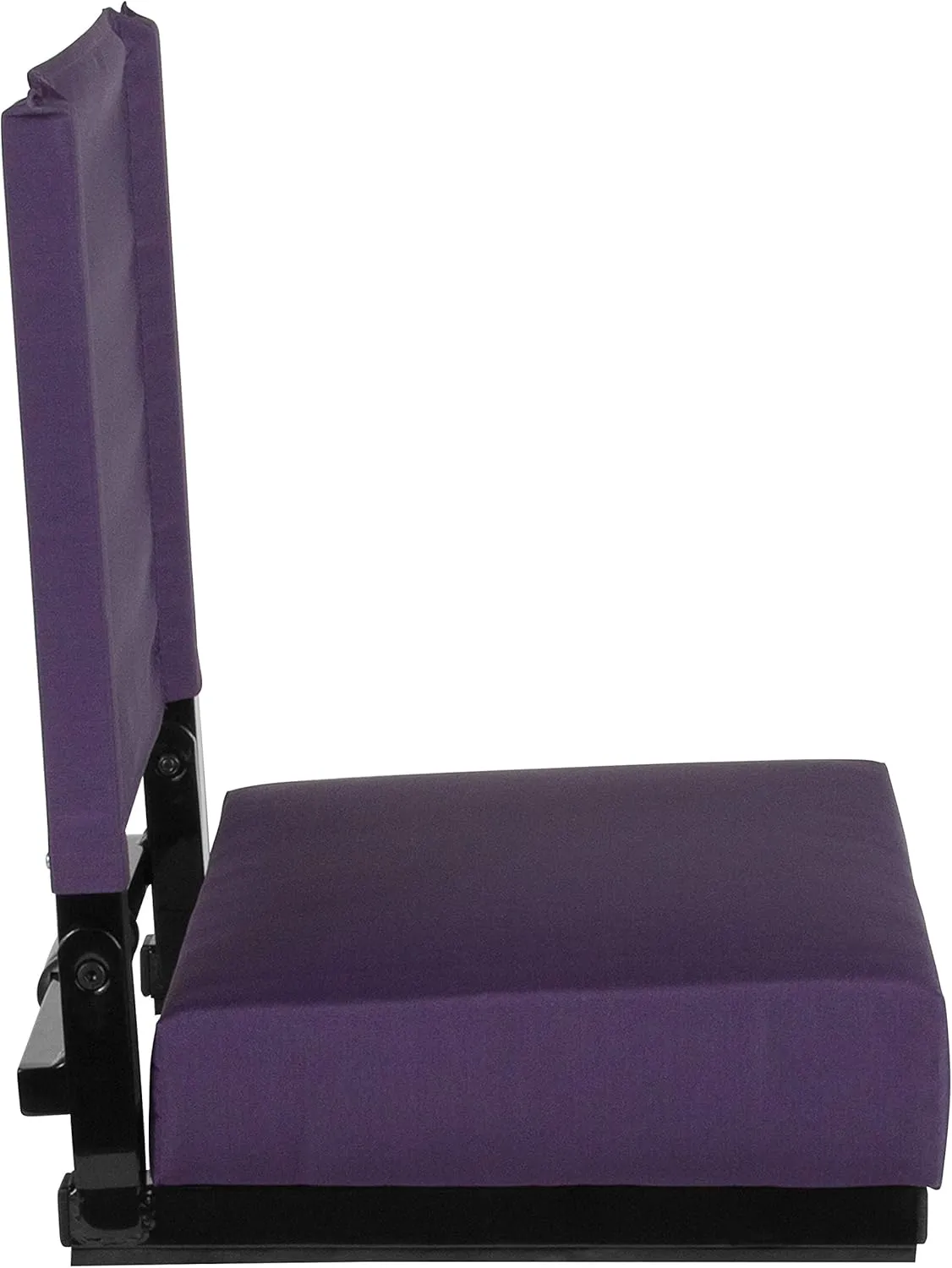 Flash Furniture Grandstand Portable Stadium Seat for Bleachers or Benches, Folding Padded Stadium Chair with Carrying Handle, 500 lb. Weight Capacity, Dark Purple