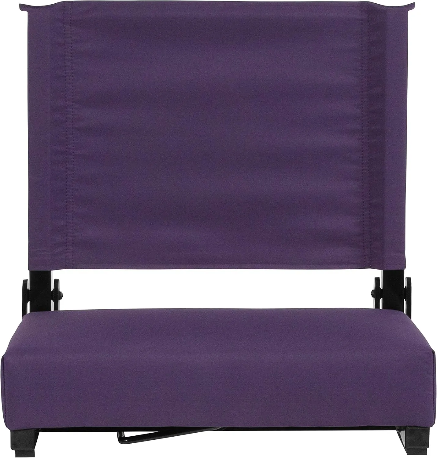 Flash Furniture Grandstand Portable Stadium Seat for Bleachers or Benches, Folding Padded Stadium Chair with Carrying Handle, 500 lb. Weight Capacity, Dark Purple