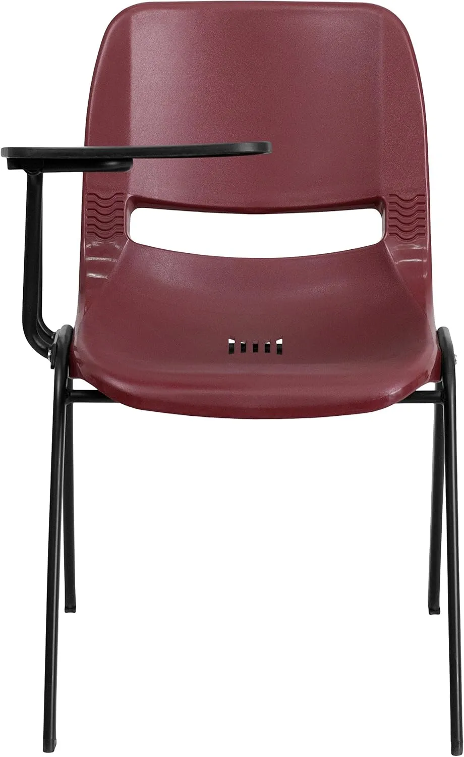 Flash Furniture HERCULES Burgundy Ergonomic Shell Chair with Right Handed Flip-Up Tablet Arm