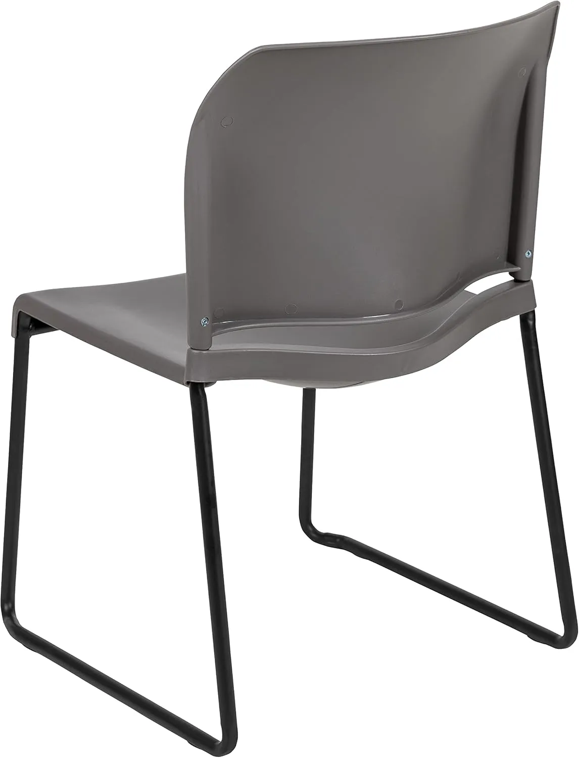 Flash Furniture Hercules Series Contoured Stacking Chairs for Waiting Rooms and Offices, Ergonomic Lobby Chairs with Curved Back, Set of 5, Gray