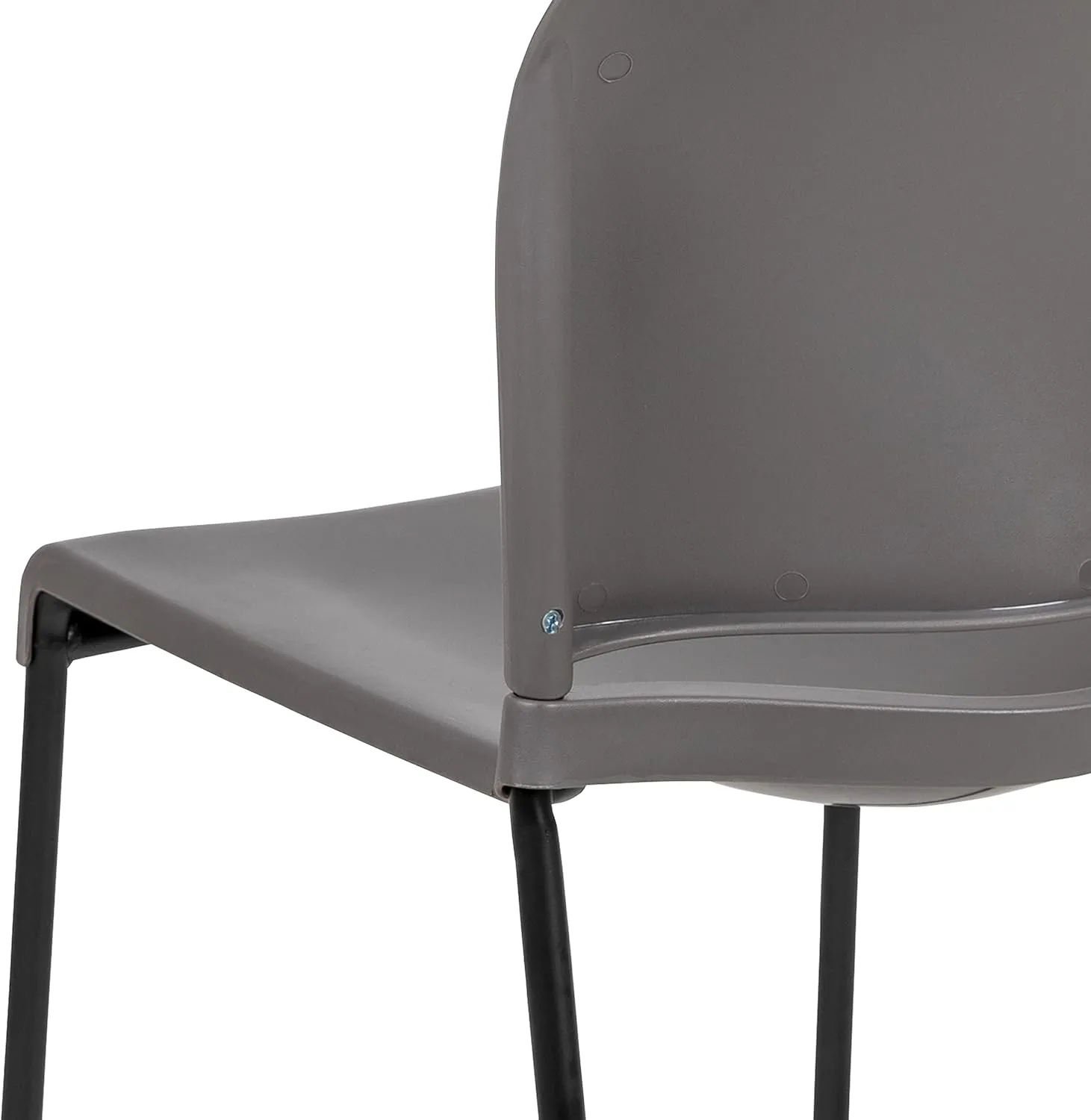 Flash Furniture Hercules Series Contoured Stacking Chairs for Waiting Rooms and Offices, Ergonomic Lobby Chairs with Curved Back, Set of 5, Gray