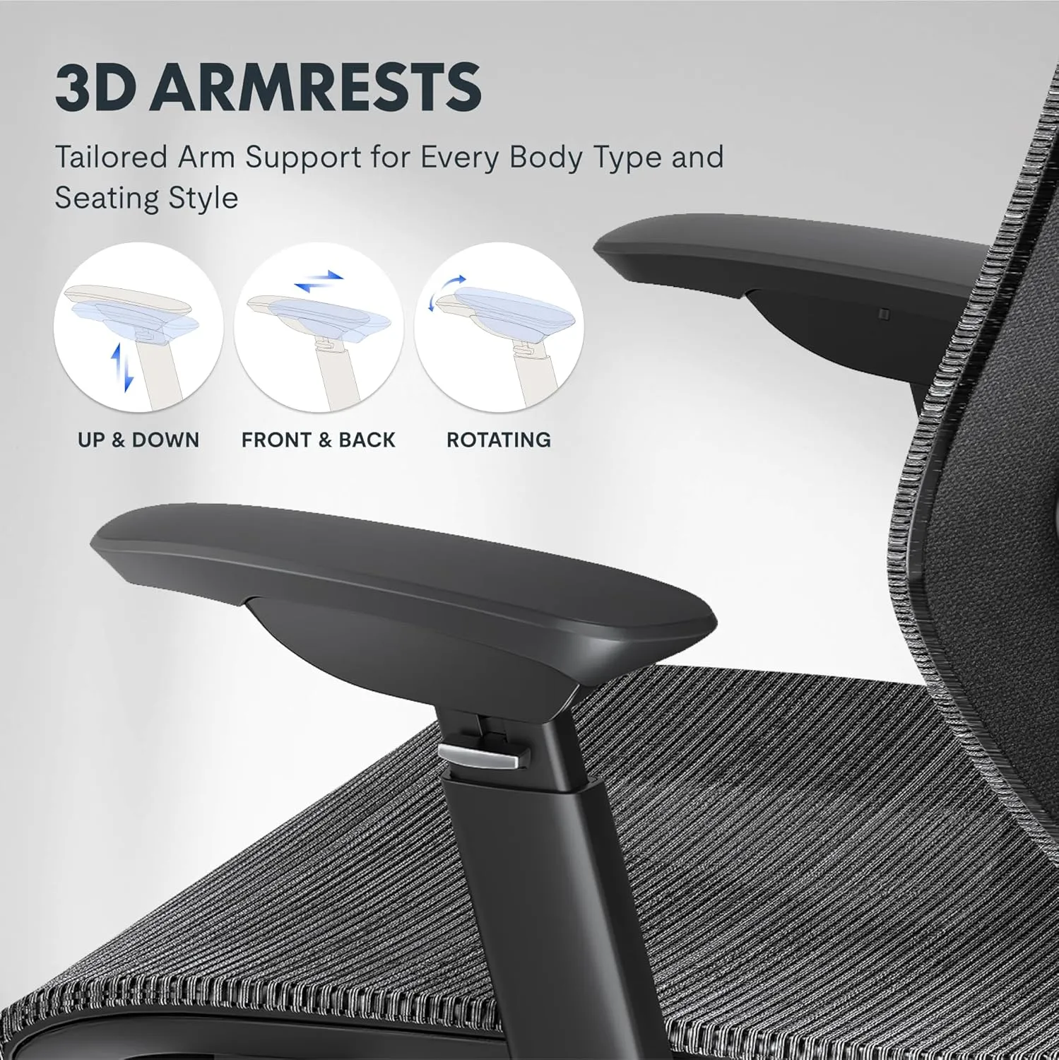 FLEXISPOT Upgraded OC6 Big and Tall Office Chair Heavy Duty,4D Armrest Mesh Ergonomic Home Office Chair with High Back,Lumbar Support,Tilt Function,and 360°Swivel Wheels(Orange)