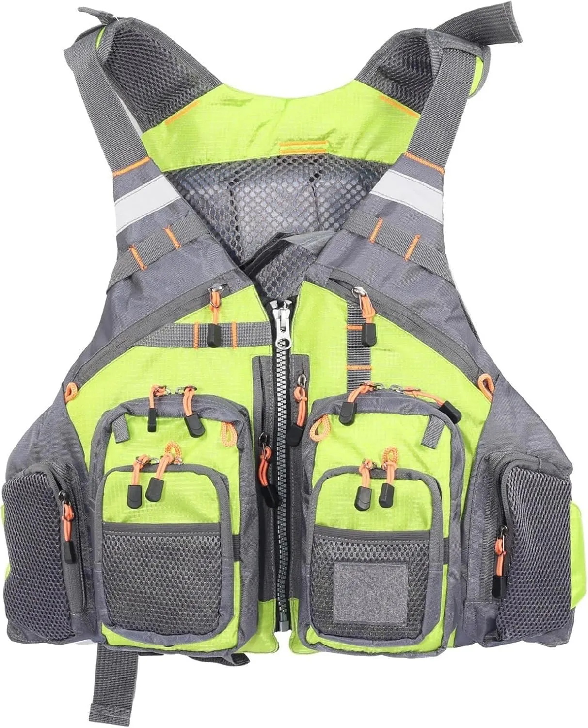 Fly Fishing Vest, Removable Mountain Climbing Fishing Vest for Adults, Adjustable Safety Buoyancy Jacket with Pockets, One Size