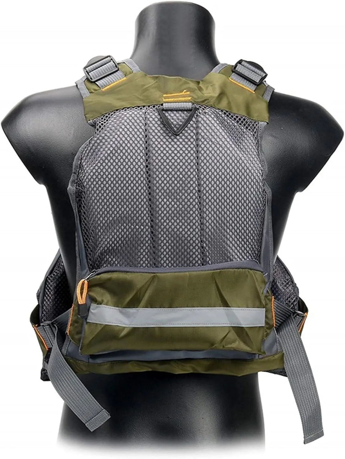 Fly Fishing Vest, Removable Mountain Climbing Fishing Vest for Adults, Adjustable Safety Buoyancy Jacket with Pockets, One Size