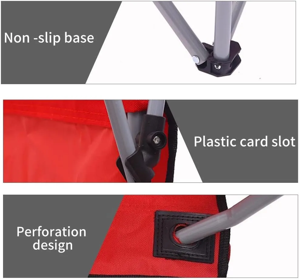 Folding Canopy Camp Chair for Outdoors,Portable Shade Canopy Chair Camping Chair,Heavy Duty Frame Outdoor Camp Chairs with High Back and Cup Holder (Navy Blue), 1pcs