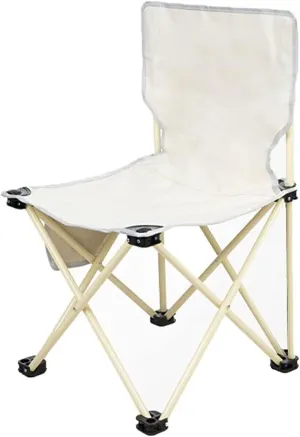 Folding Chair Ultra-Light Camping Chair Portable Folding Chair with Side Pockets Suitable for Camping Hiking,Picnic,Family Trips Outdoor Patio Lawn Picnic (Color : White, Size : 33 * 33 * 52CM)