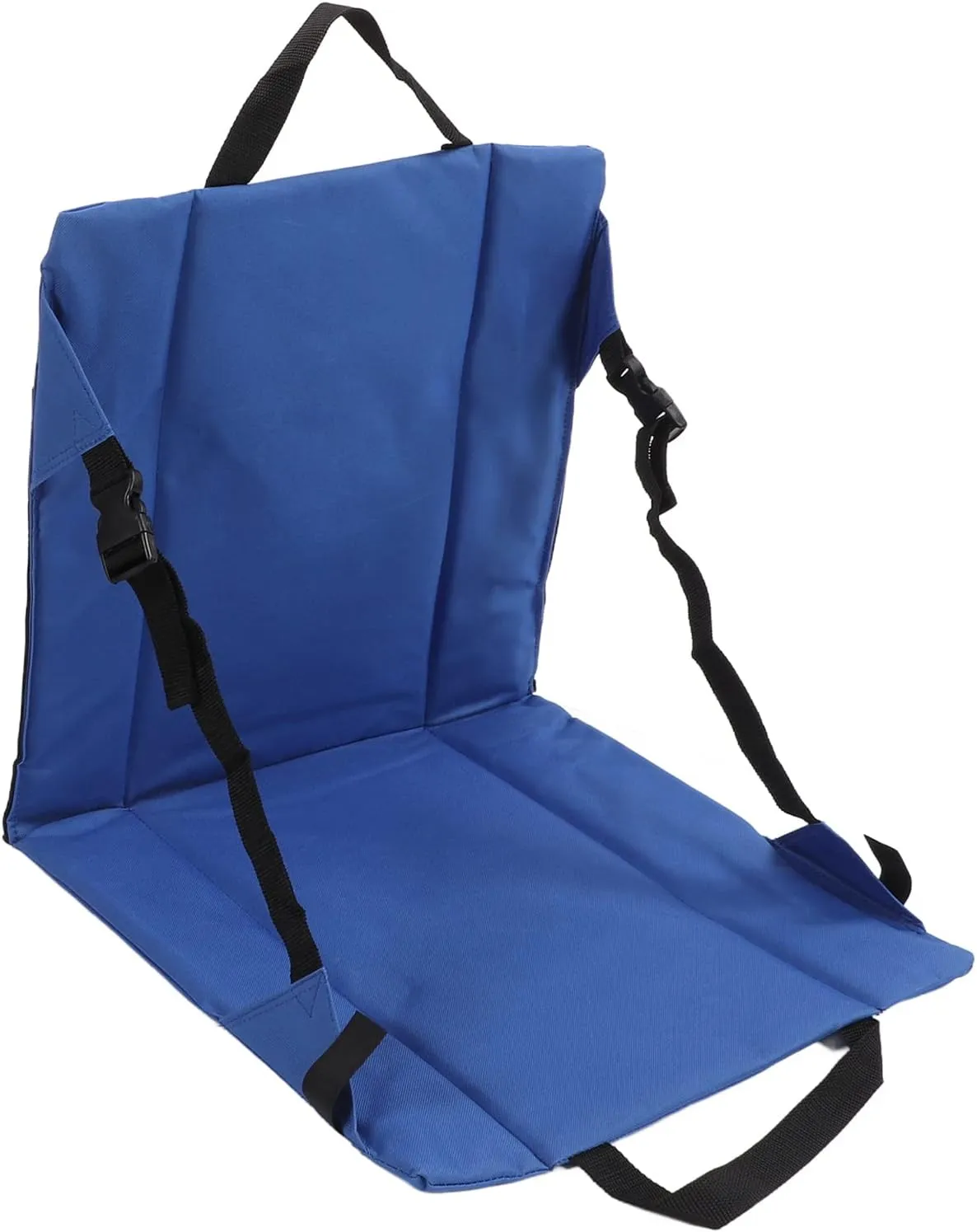 Folding Fishing Chair Seat Portable Rocking Chair Cushions Beach Stadium Blue