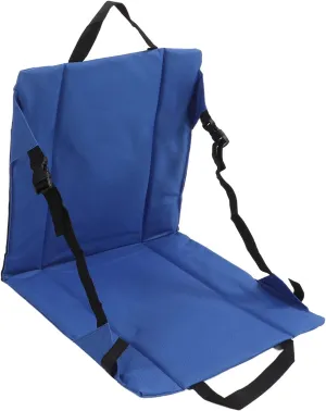 Folding Fishing Chair Seat Portable Rocking Chair Cushions Beach Stadium Blue
