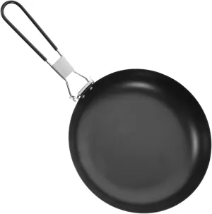 Folding Non Stick Iron Pan Portable Outdoor Cooking Pot for Camping Hiking and Picnics Lightweight Design for and Clean Durable Iron Material for Reliable