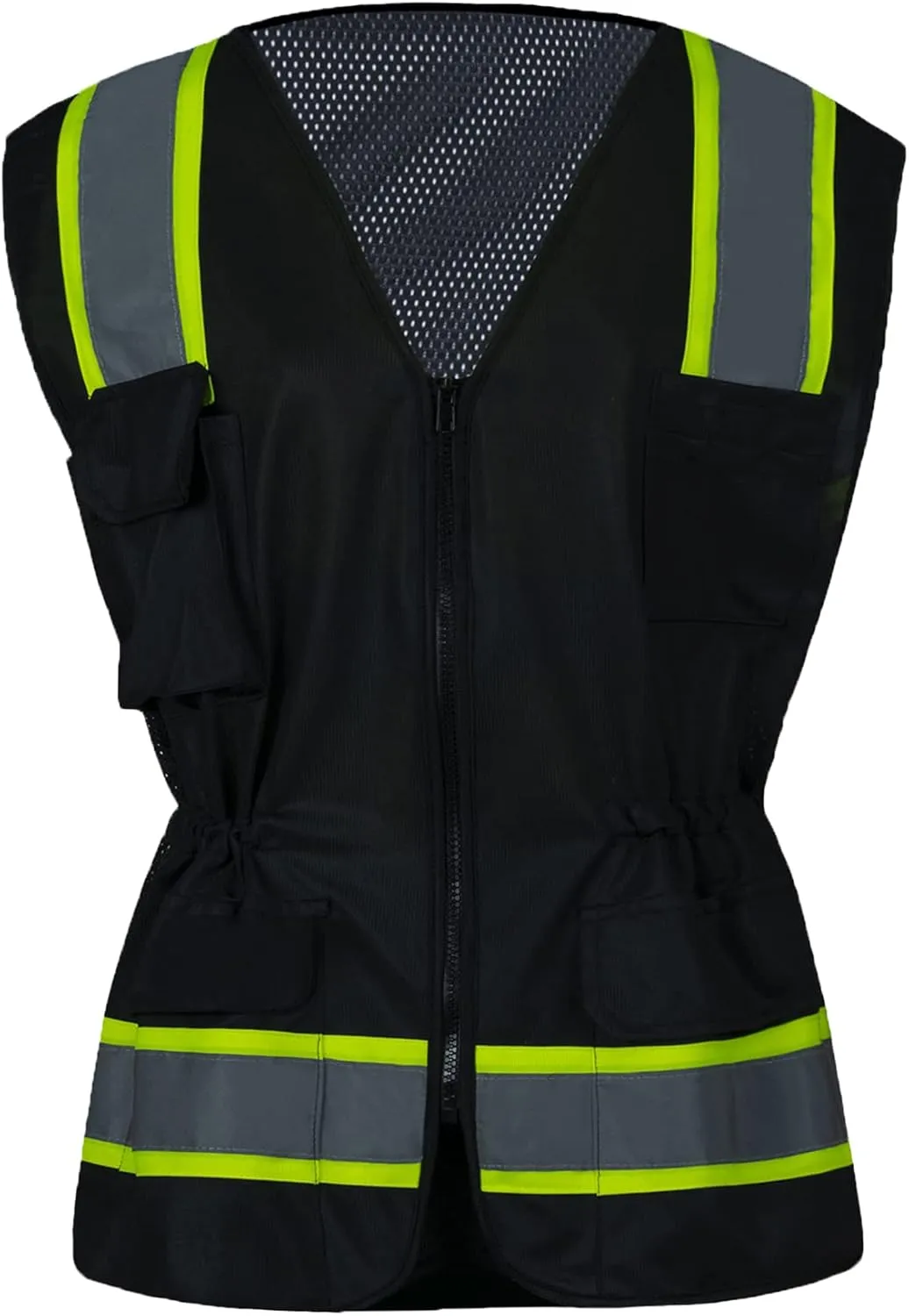FONIRRA Hi Vis Safety Vest for Women Reflective ANSI Class 2 High Visibility Work Construction Short Sleeve
