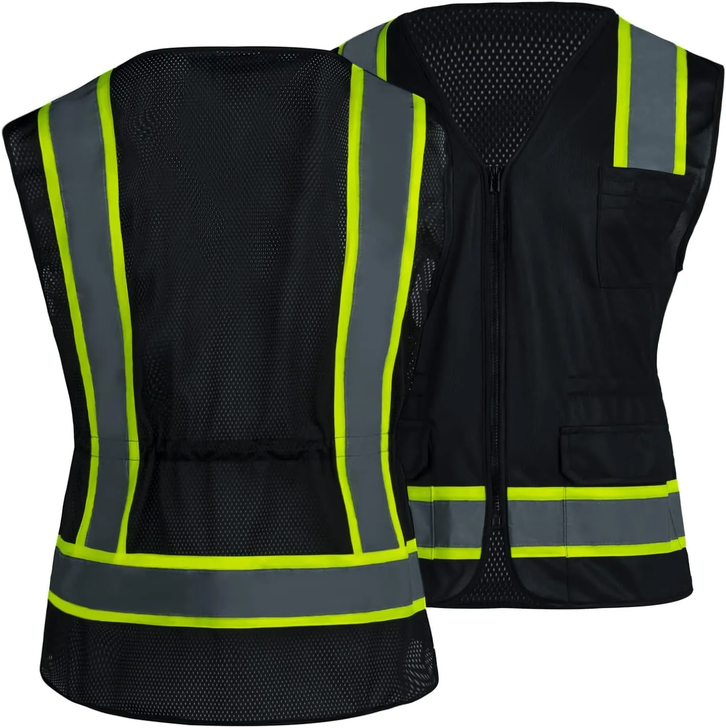 FONIRRA Hi Vis Safety Vest for Women Reflective ANSI Class 2 High Visibility Work Construction Short Sleeve