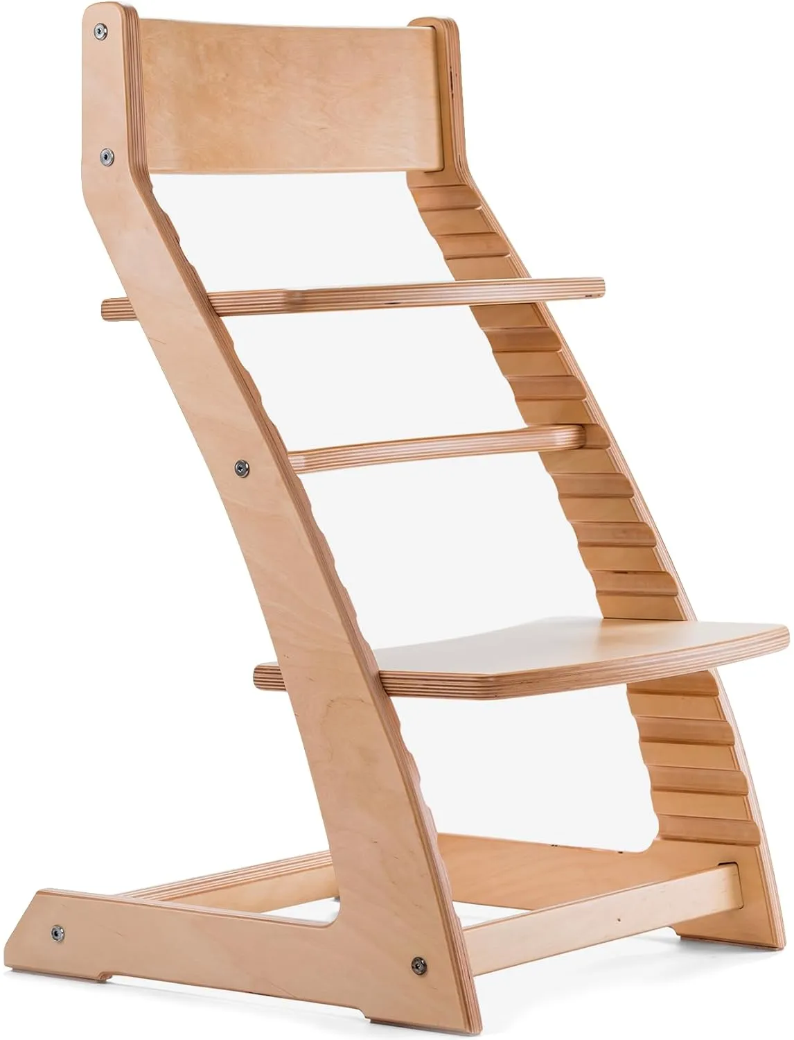 Fornel Wooden High Chair for Babies and Toddlers - Easy Clean Adjustable High Chair for Eating - Toddler HighChair for Dining Table - Montessori Baby highchair from 3 Years to 200 Lb, Grow with Child