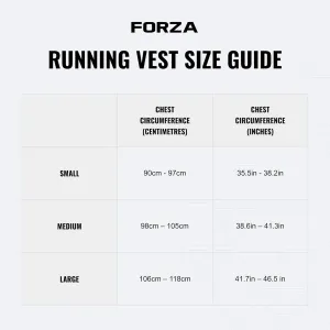FORZA Running Vest [3 Sizes] | Lightweight Unisex Fit with Soft Flask Pockets Reflective Trim and Adjustable Straps