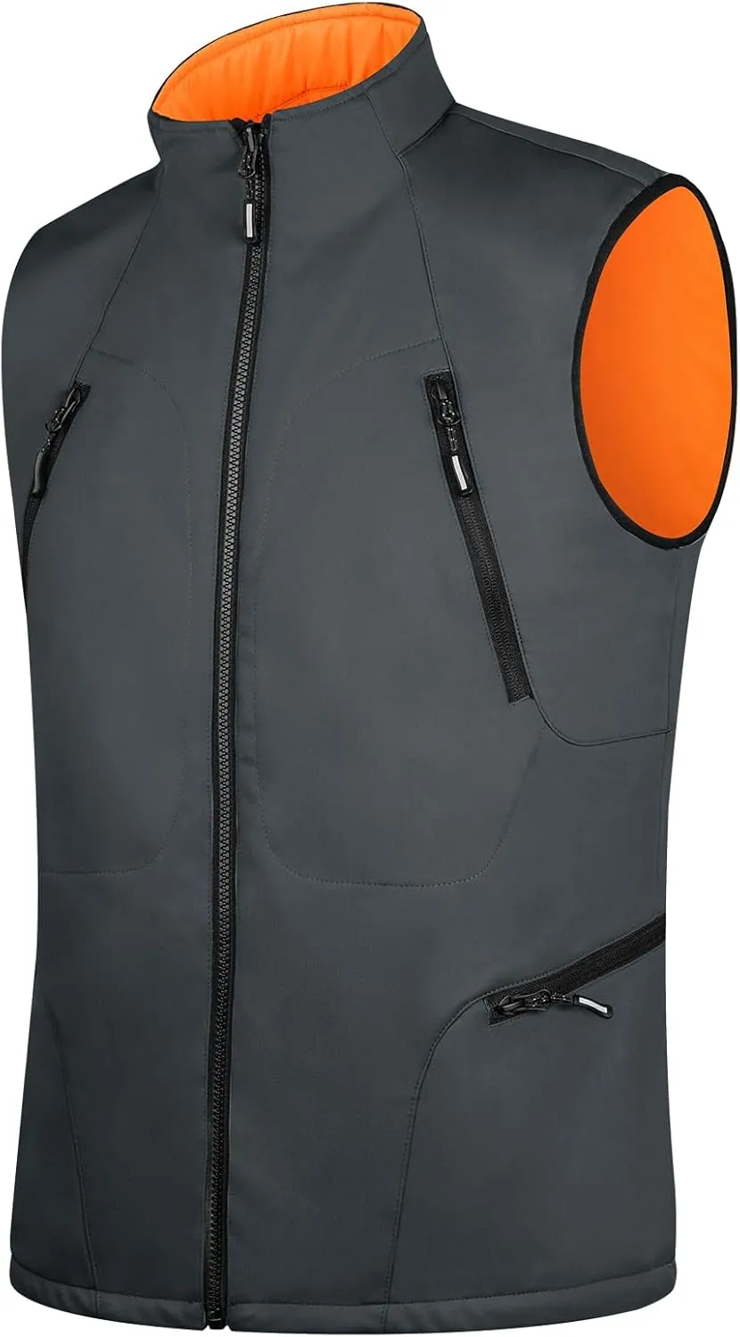 FREE SOLDIER Men's Lightweight Golf Vest Outerwear Windproof Reversible Sleeveless Softshell Jacket Running Vest