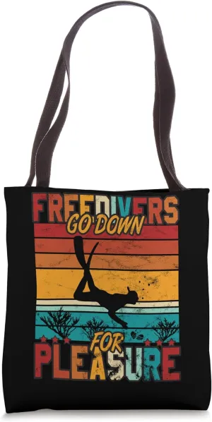 Freedivers go down for pleasure freediving Tote Bag