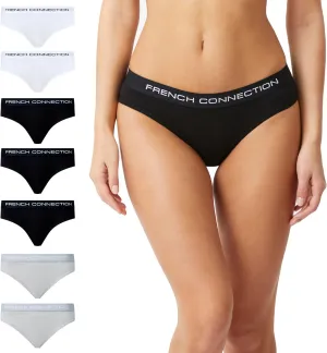 French Connection Women’s Underwear Briefs – Pack of 5, 7 – Cotton Underwear For Women – Soft and Stretchable