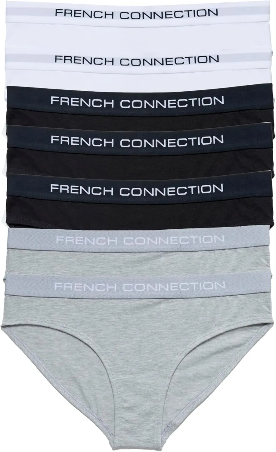 French Connection Women’s Underwear Briefs – Pack of 5, 7 – Cotton Underwear For Women – Soft and Stretchable